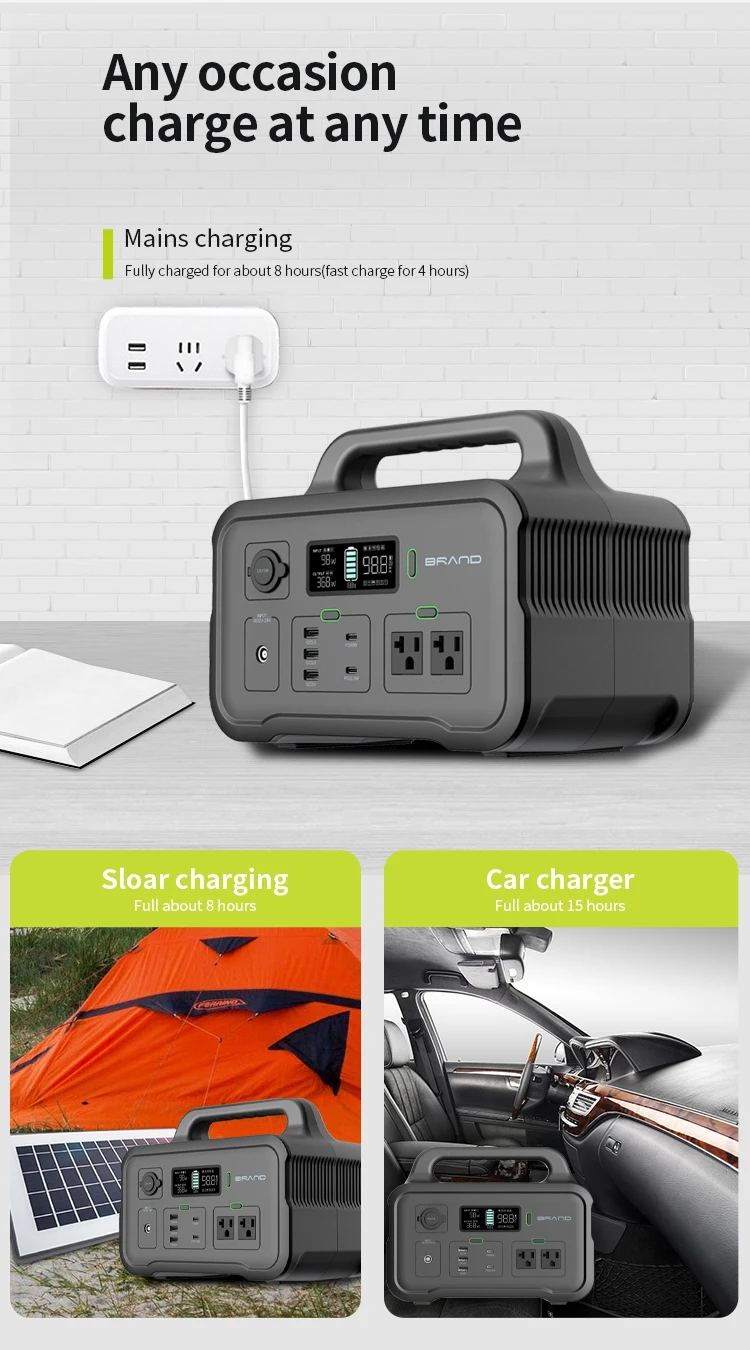 Portable Emergency Energy Storage Power Supply Ac 110v 600w Power