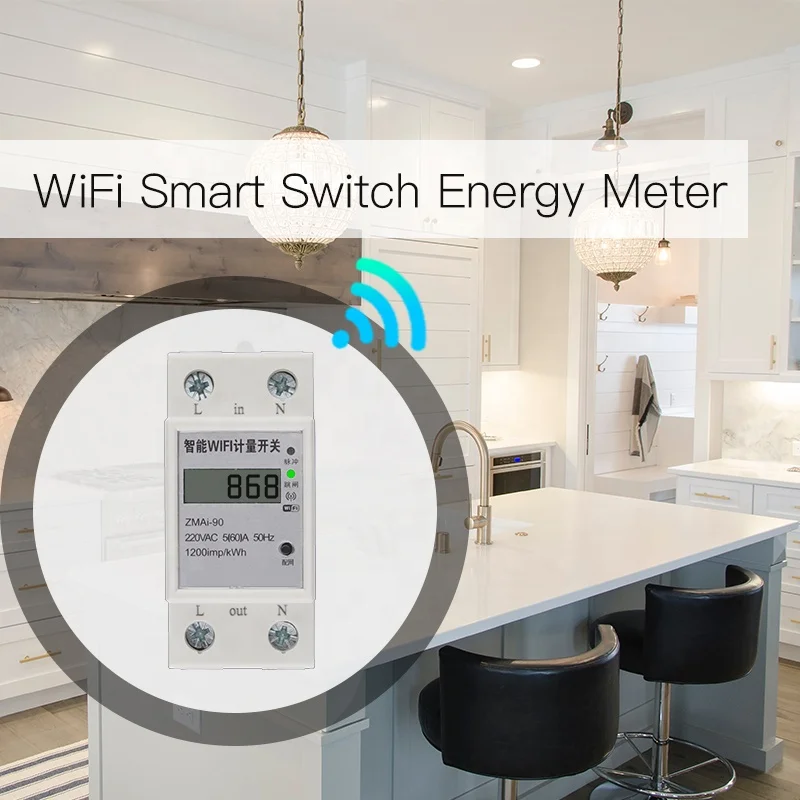 MOES TUYA Wifi Energy Meter Tuya APP Display Power Consumption Energy Monitoring
