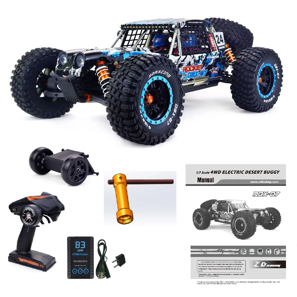 ZD Racing DBX-07 1/7 2.4G 4WD RC Car 80km/h High Speed Brushless Off-Road Truck Remote Control Electric RTR Models Toys for Kids