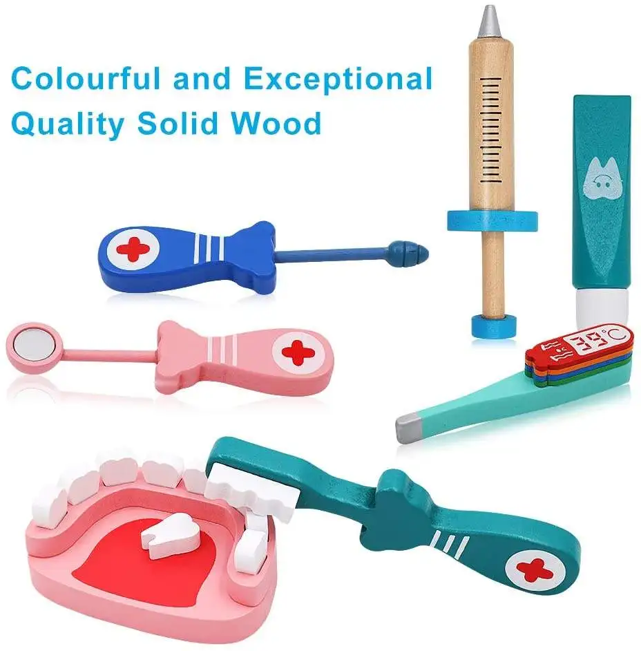 EDULAND OEM ODM Kids Doctor Play Set Wooden Material Eco-friendly Age 12m+ Best Seller