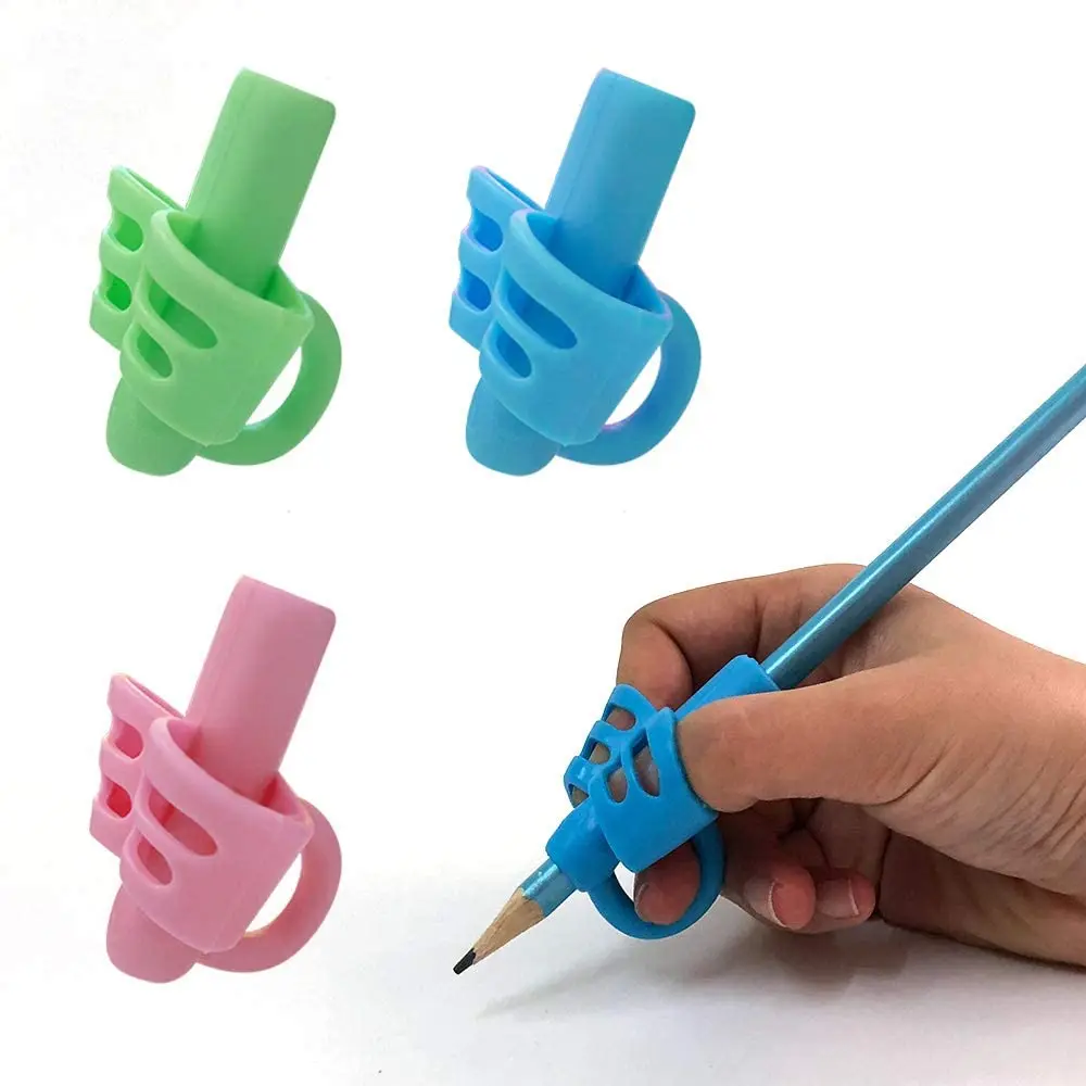 Multicolor Rpanle Pencil Grips 4 PCS Children Pencil Holder Writing Aid Grip Trainer Ergonomic Training Pen Grip Posture Correction Tool for Kids 