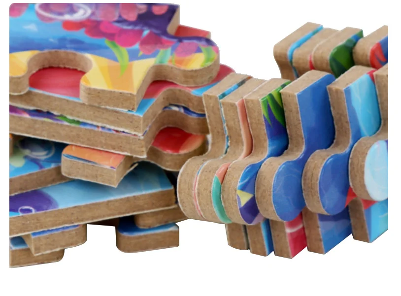 High quality 60 Pieces Tin Box Wooden Kids Puzzle Animal Dinosaur Mermaid Jigsaw Puzzle Wooden Toys Early Educational Toy