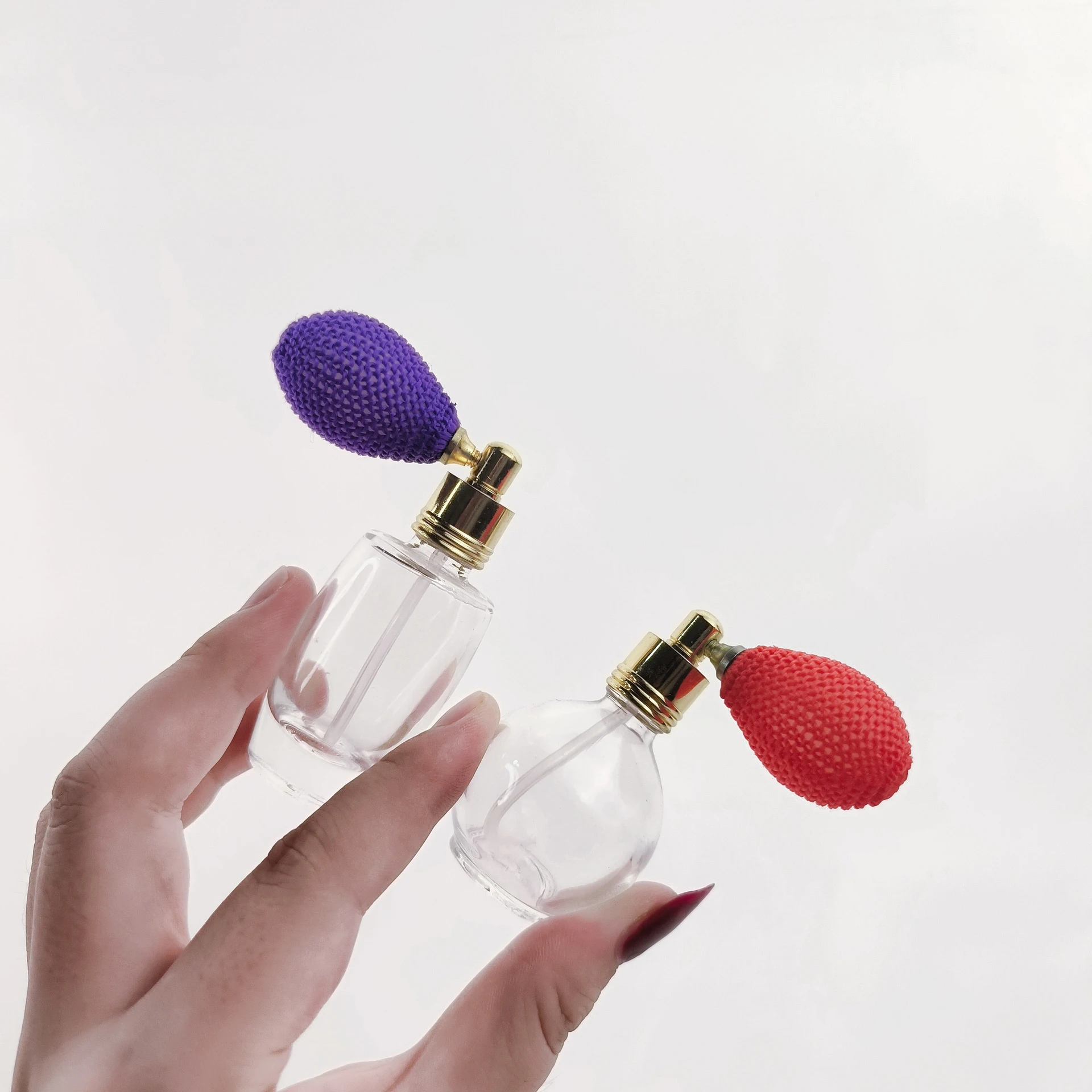 Wholesale New Empty Perfume Atomizer 15ml Clear square Glass Perfume Bottle with Spray