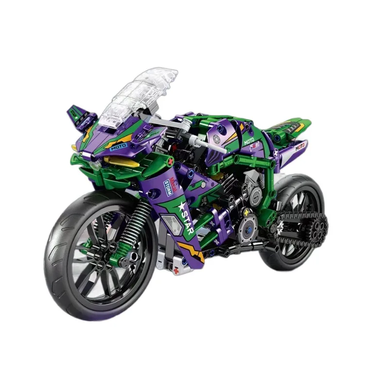 JIQILE Motocross Puzzle - 369 Piece Building Block Set