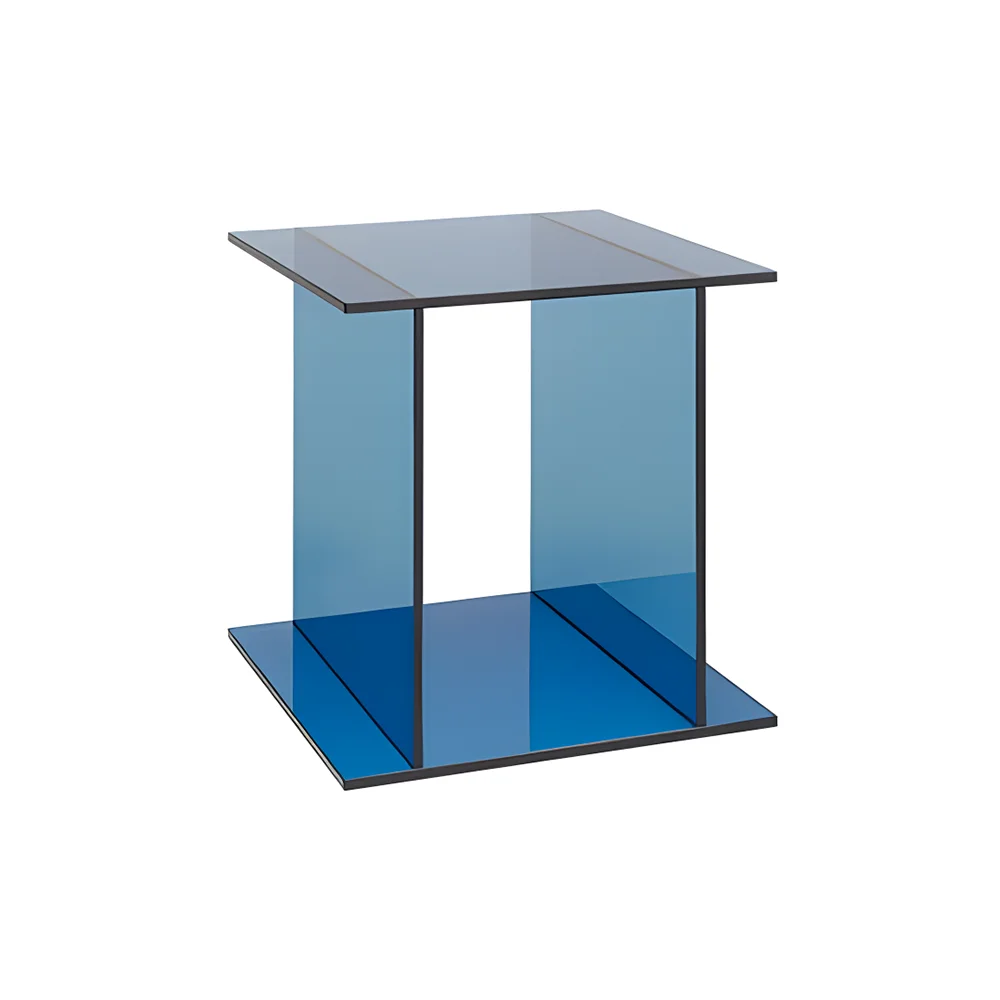 Clear Light Luxury Acrylic Side Table Leisure Nordic Style Blue Acrylic Side Table Minimalist
