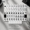 Mahjong Astratto Minimalista Bianco e Nero 160 Tessere Bianco e Nero