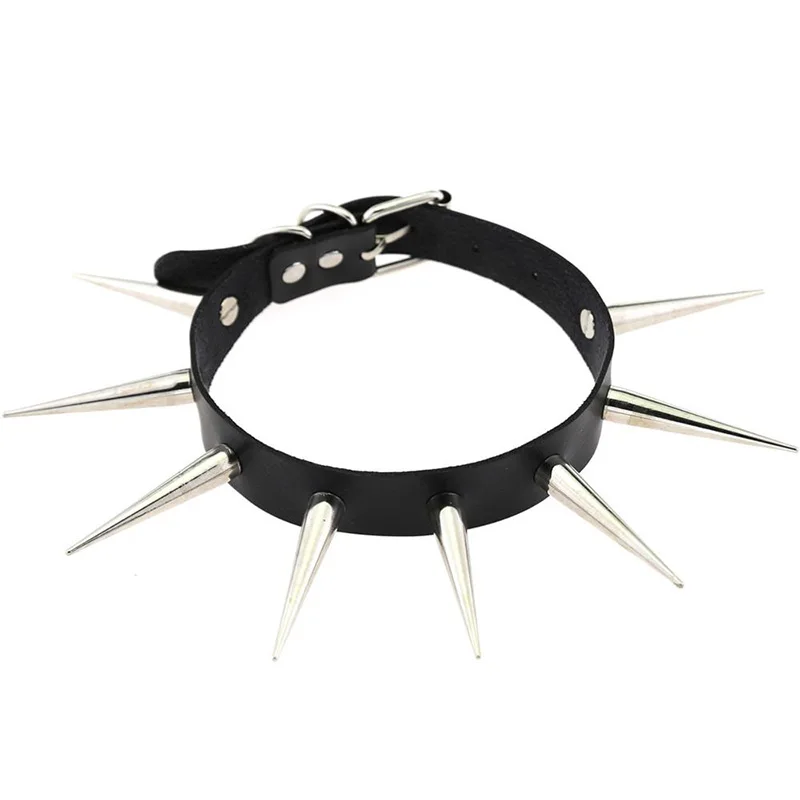 Punk Spiked Choker Collar With Spikes Rivets Women Men Emo