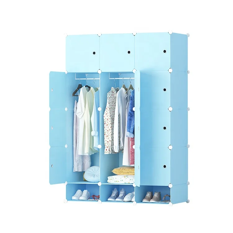 Cheap Modern Plastic Extendable Functional Furniture Dressing Room Closets Organizer Wardrobe