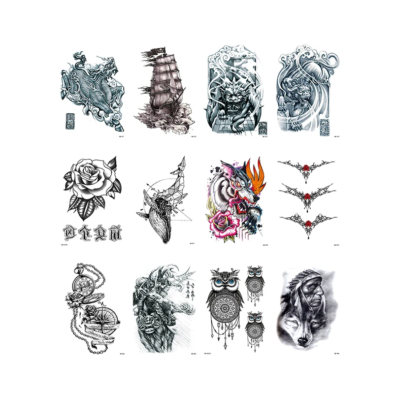 Temporary Tattoo Stencils Booklet #1 With 100 Different Designs — U.S. Art  Supply