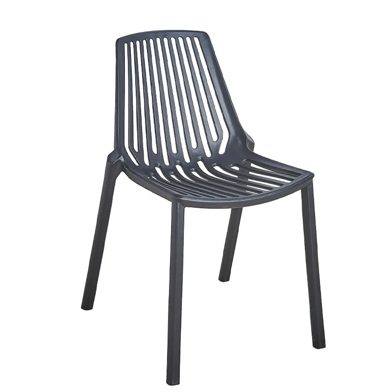 black monoblock chair