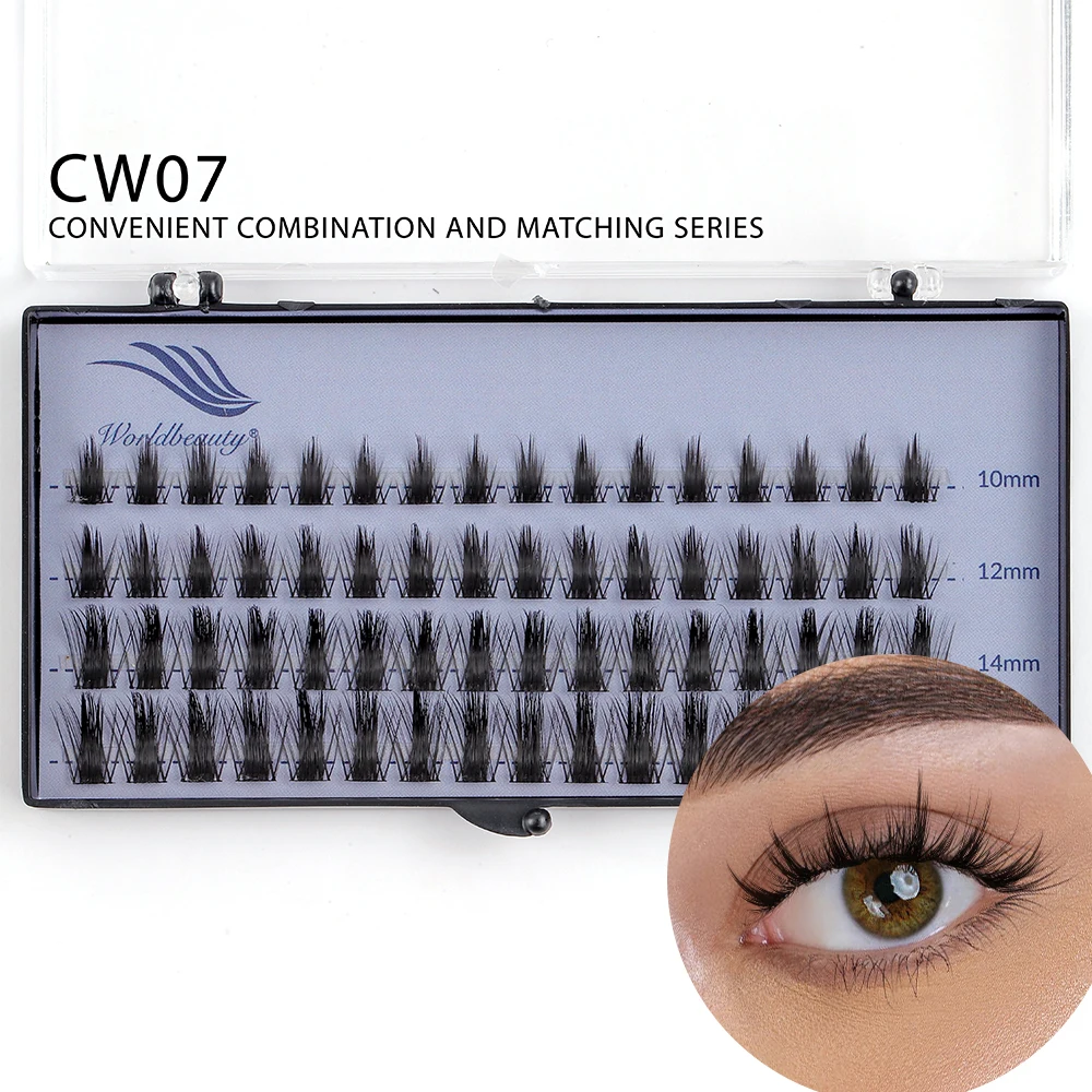Worldbeauty Glue-based Diy Cluster Eyelash Bond And Seal Set C D Curl ...