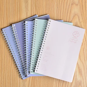 Custom Daily Writing Spiral Coil Notebook Creative A5 Size Printed Style for Study Travel Office-PP Cover Material