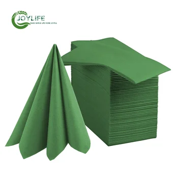 50 PCS Airlaid Cutlery Napkins Pocket Green Napkins Disposable Linen Feel Built in Pocket Napkins for Party Wedding Christmas