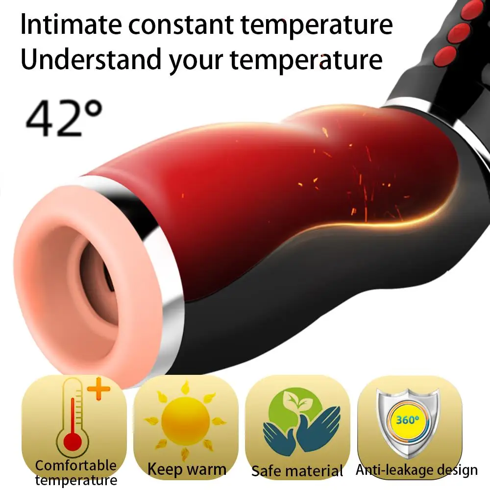Tremor Suction Clip One-click Burst Airplane Cup Clip Sucking Automatic Vibration Heating Male Masturbation Device Sex Toys
