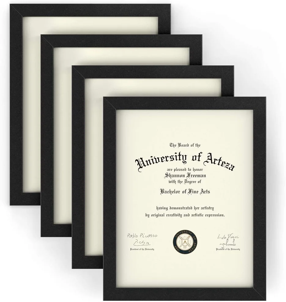 Рамка для документов 8 5x11 дюймов черная рамка