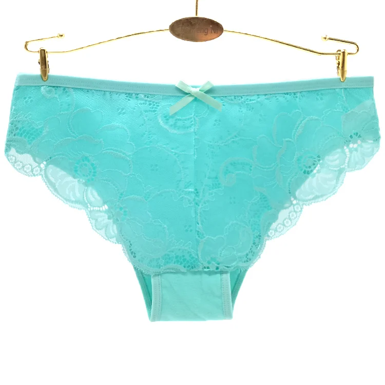 Embroidery Transparent Lace Sexy Teen Girls Panties Young Women Panty