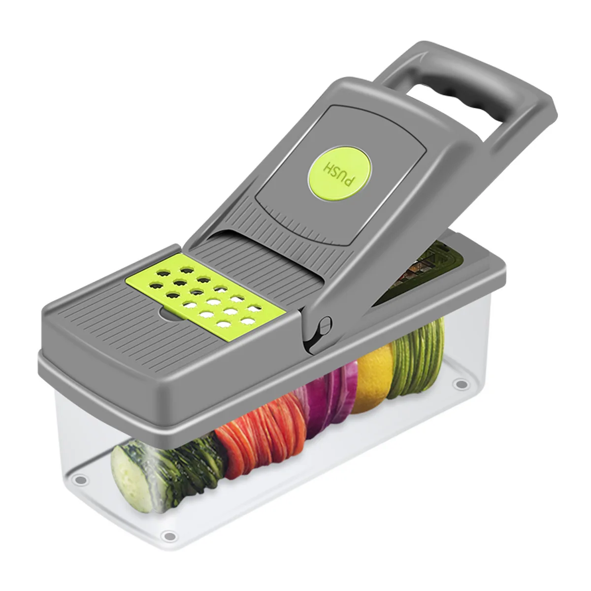 Rectangle Chopper 15-in-1 Handheld Steel Kitchen Tool - Versatile Veggie Chopper