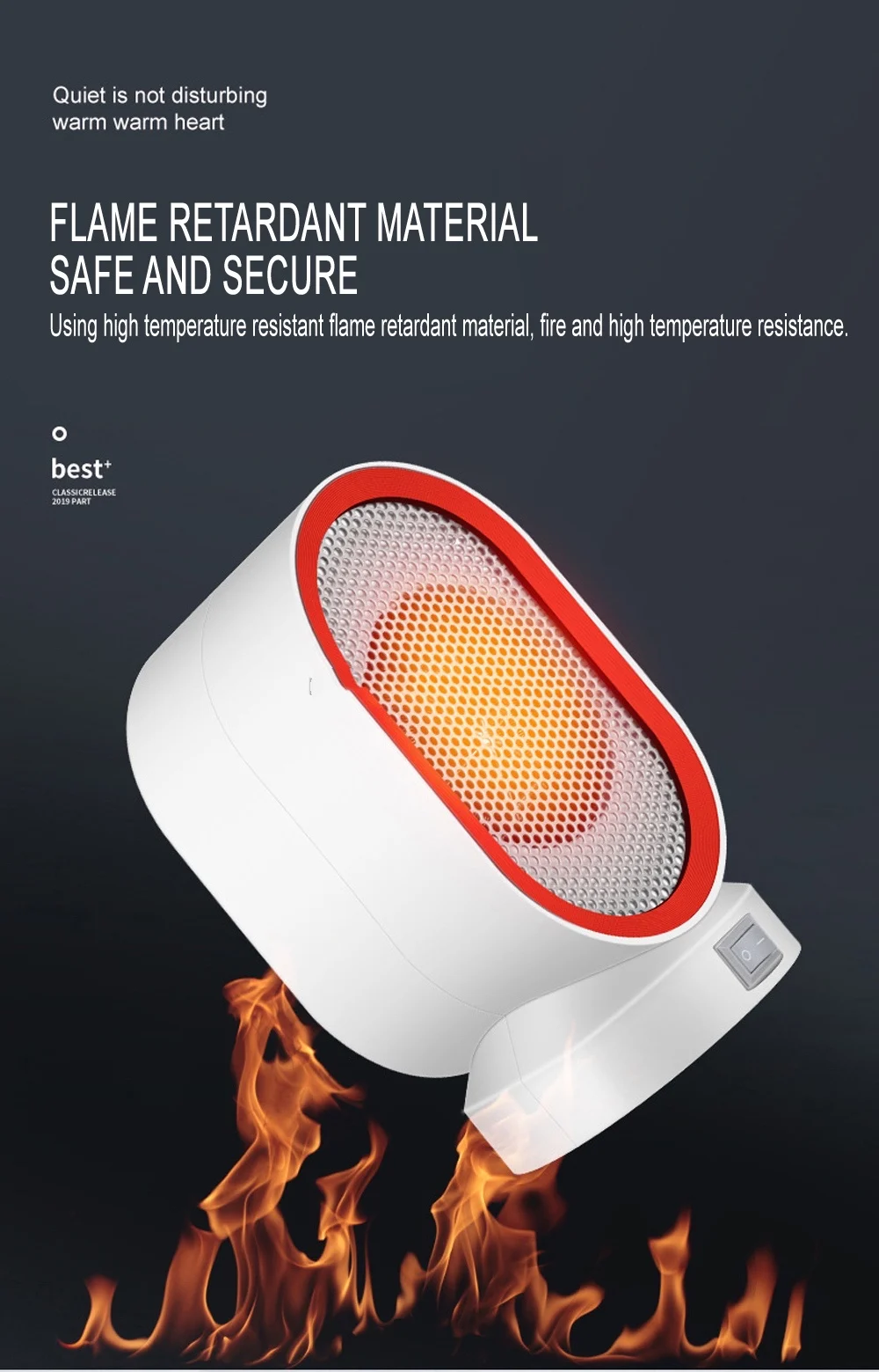 2022 New Design Electric Convector Fan Hot Air Rechargeable Mini