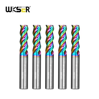High quality CNC Solid Carbide end milling cutter DLC Coating 3 Flutes End Mill for Cutting Aluminum end mill