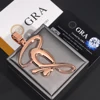 No diamond letter pendant