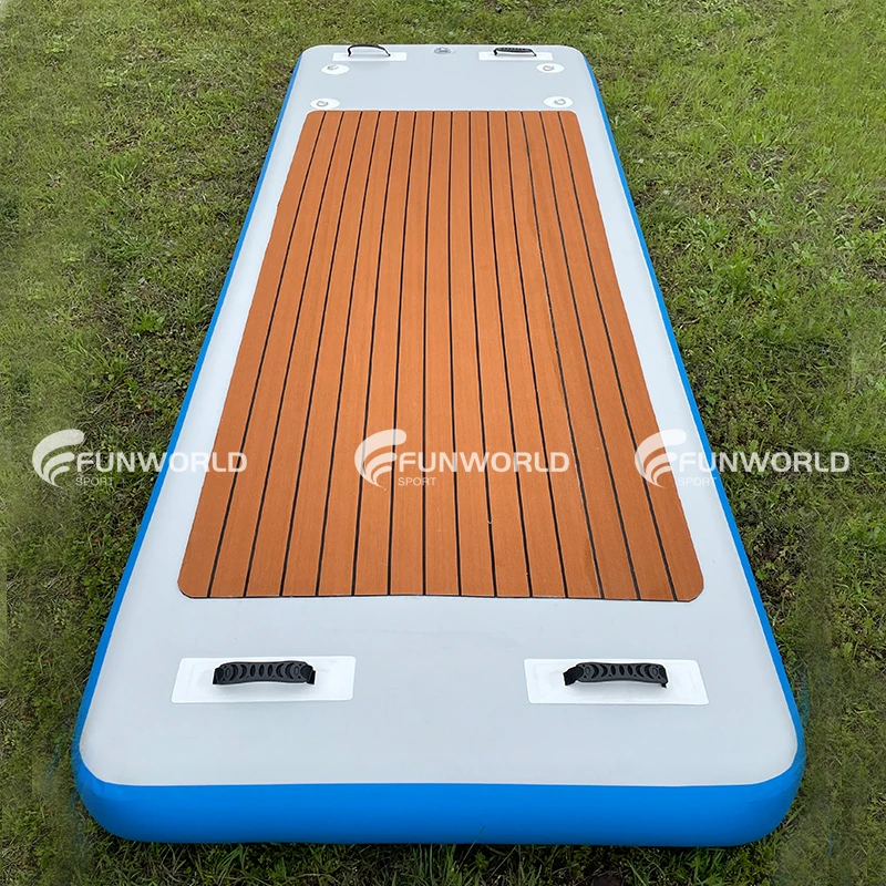 Canvas Mat Inflatable New Design PVC Inflatable Water Yoga Mattress With Handles Inflatable ...