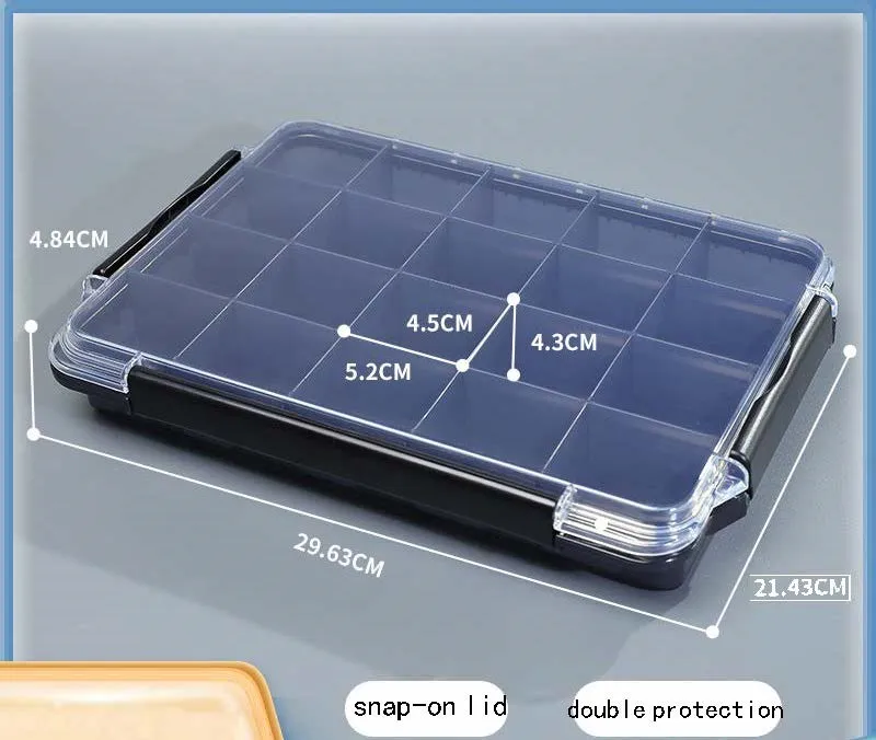 Adjustable Transparent Small Plastic Storage Box Screw Storage Case for Component and Jewelry OEM/ODM Customized Support