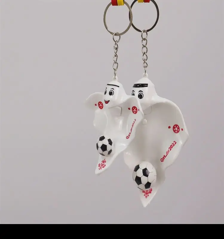 2022 football Cup Qatar mascot figurine fan supplies souvenir pendant keychain gift_17