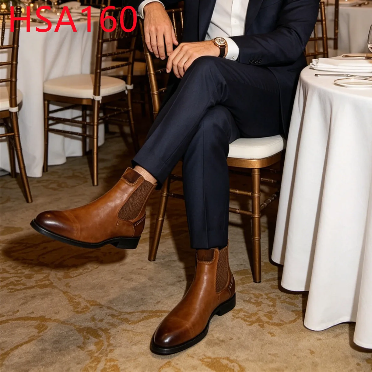 YYR,Formal Meeting Quality Crazy Horse Leather Upper Office Shoes Wedding Attendance Easy to Wear Men Dress Shoes HSA160