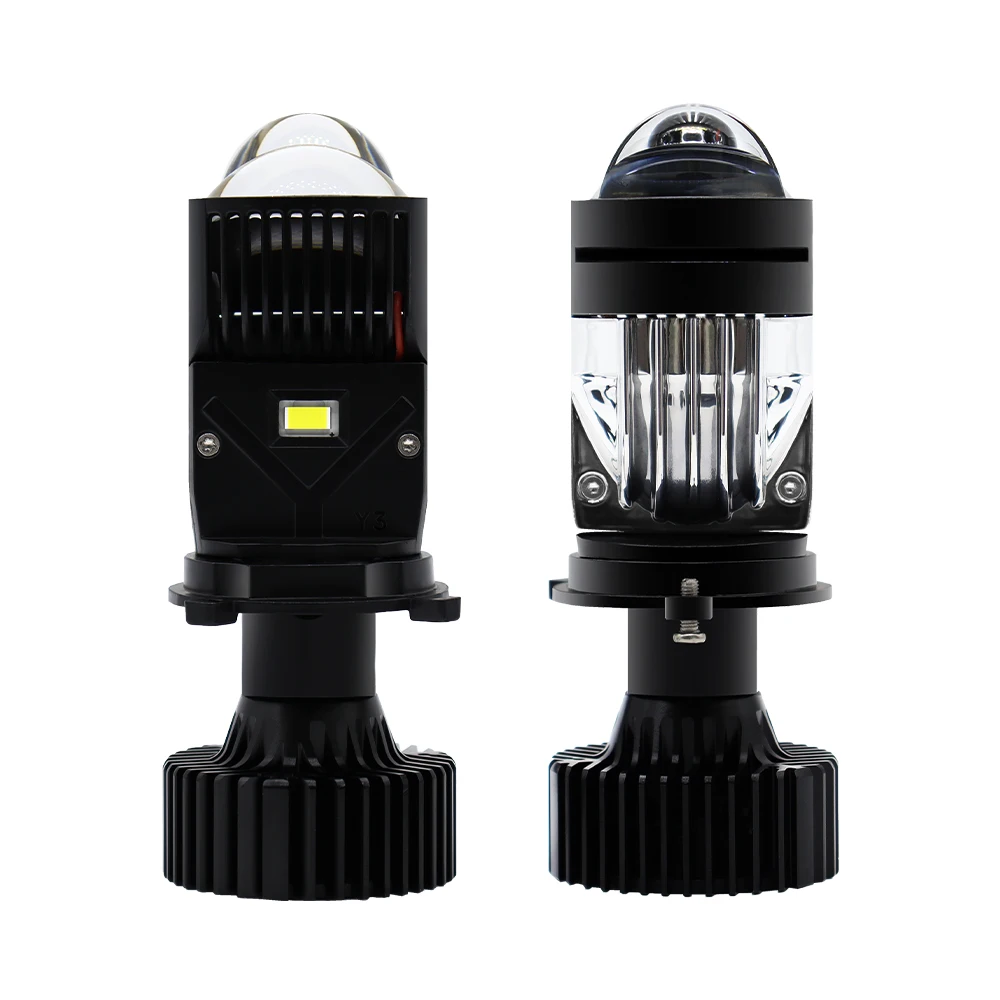 JHS Super Bright  Y3 H4 Led Headlight Projector 240w 6000k LED H4 Lamp with Lens Projector LED Car Light Auto Accessories