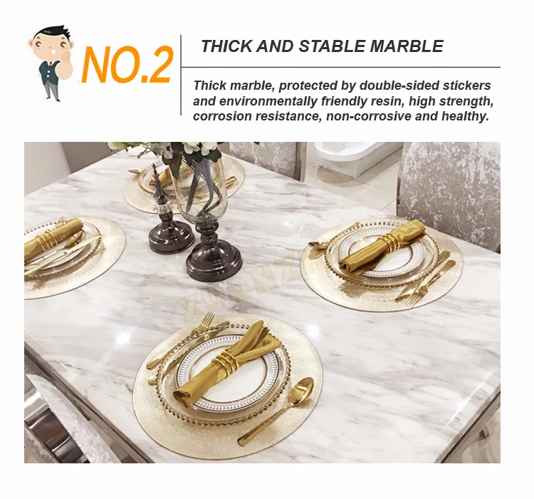 Home furniture dining table set luxury marble top dining table dining room table DT002