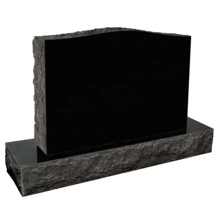 SH STONE Factory Cheapest Stone Black Granite Tombstone Monument Upright Headstone for Wholesale