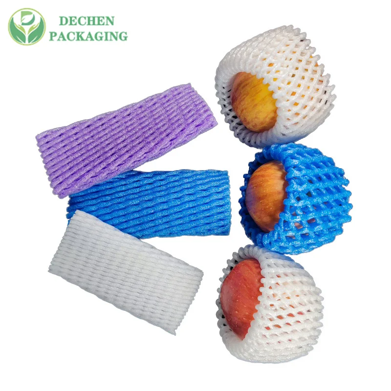 PE Fruit Packaging Foam Net Sleeve Elastic Food Netting