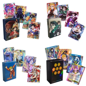 Wholesale 50pcs/box Japanese anime cards demon slayer one pieces dragons balls  Narutos anime playing cards for Collect