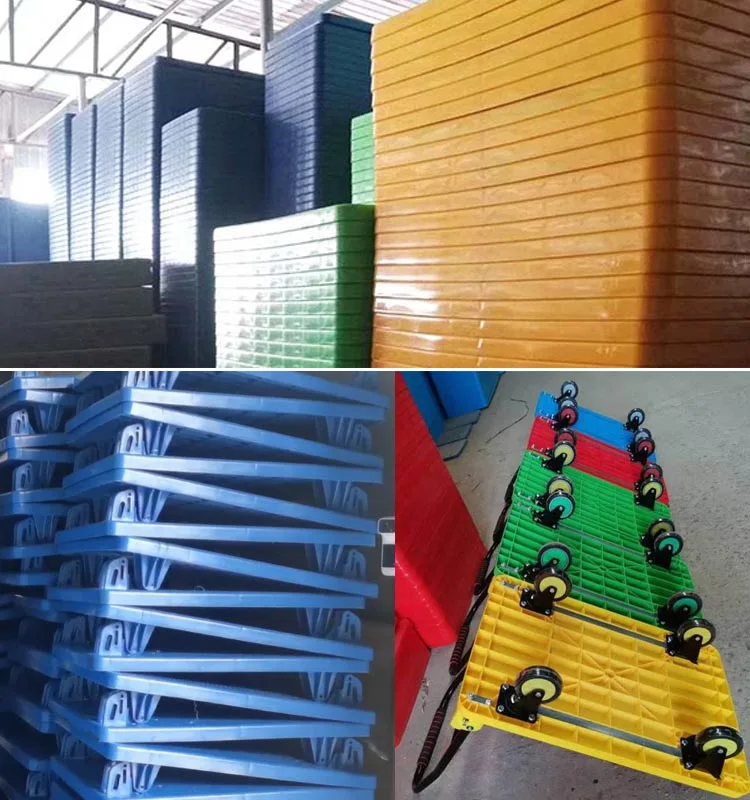 Load 200kg folding cargo trolley four wheel transport platform hand trolley plastic factory