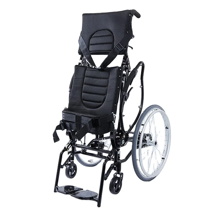 Manual Folding Standing Handicapped Wheelchair for Sale the rear wheels can be quickly disassembled for disabled - BZ-TH01