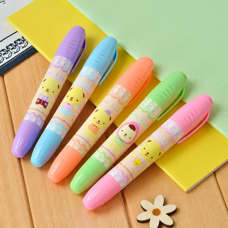 Jiwushe Flower/ Dessert Fragrance Highlighters /marker Pens -   Cute  stationary school supplies, Pretty school supplies, Cute school stationary