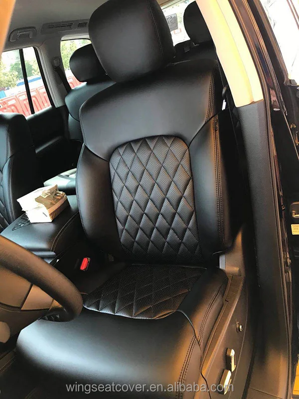 Full Set Unique Black Grid Diamond Design Original Fiber Leather Custom