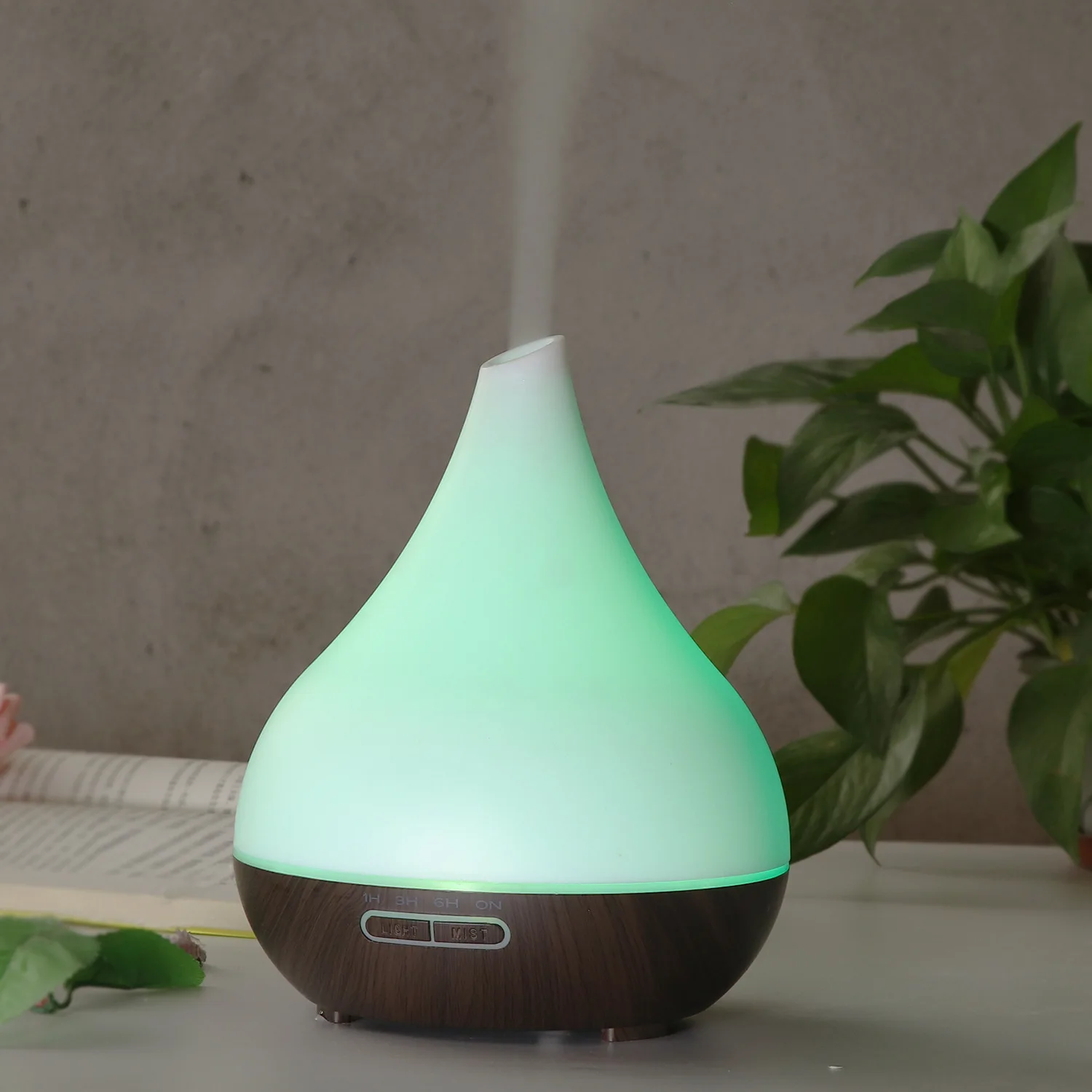 2021 400ml White Wood Aromatherapy Ultrasonic Oil Diffuser Spa Room