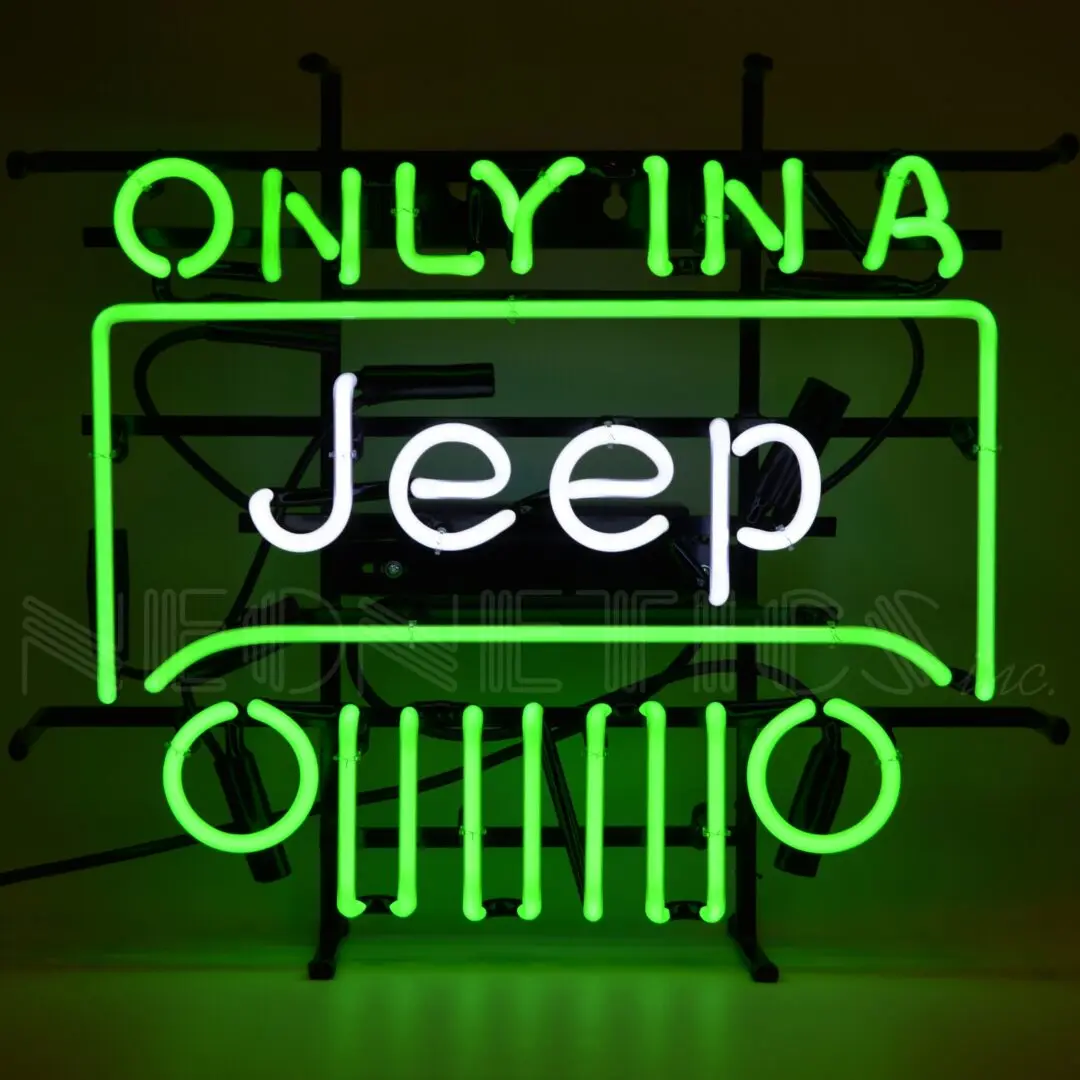 Jeep custom neon light neon sign flex led light sign clear acrylic panel oem factory china suppliers