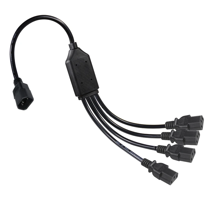 Server PDU Dual C13 C13 Splitter to C14 AWG 14 Y Adapter Cable Splitter Power Cords