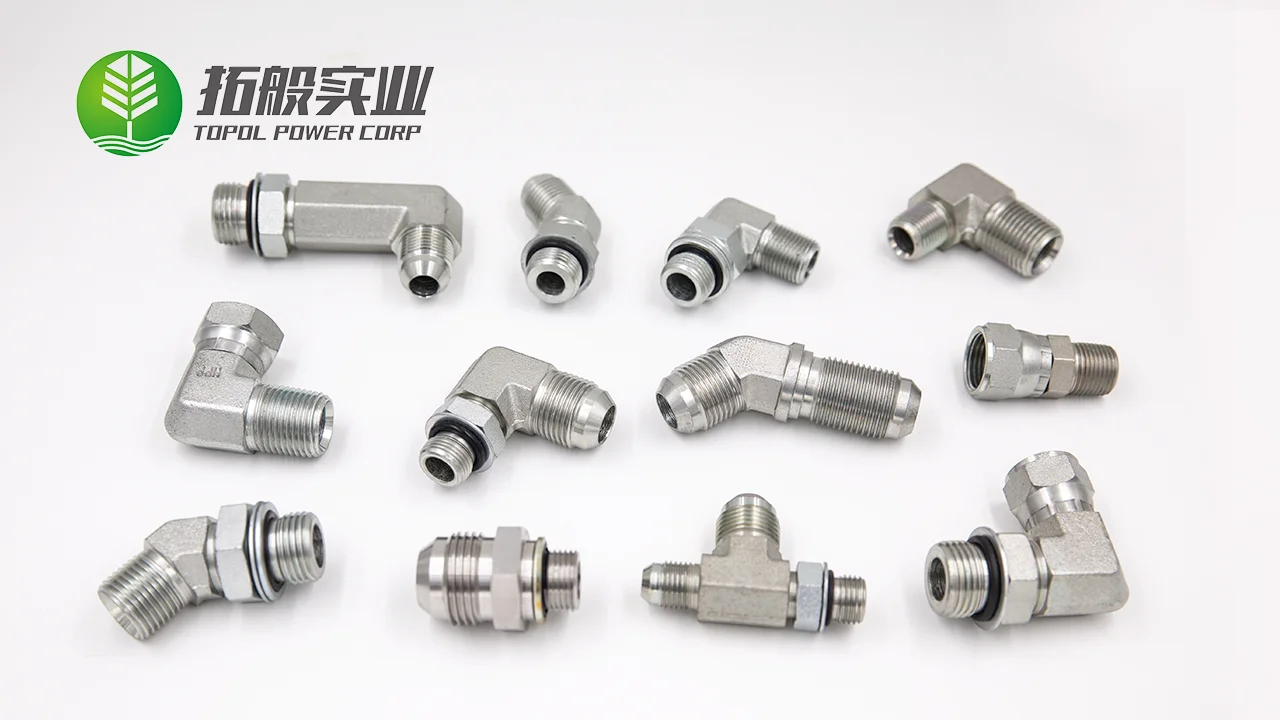 Sae J514 Adapter Tube Fitting Male Nptf To Female Jic Swivel 45 Degree