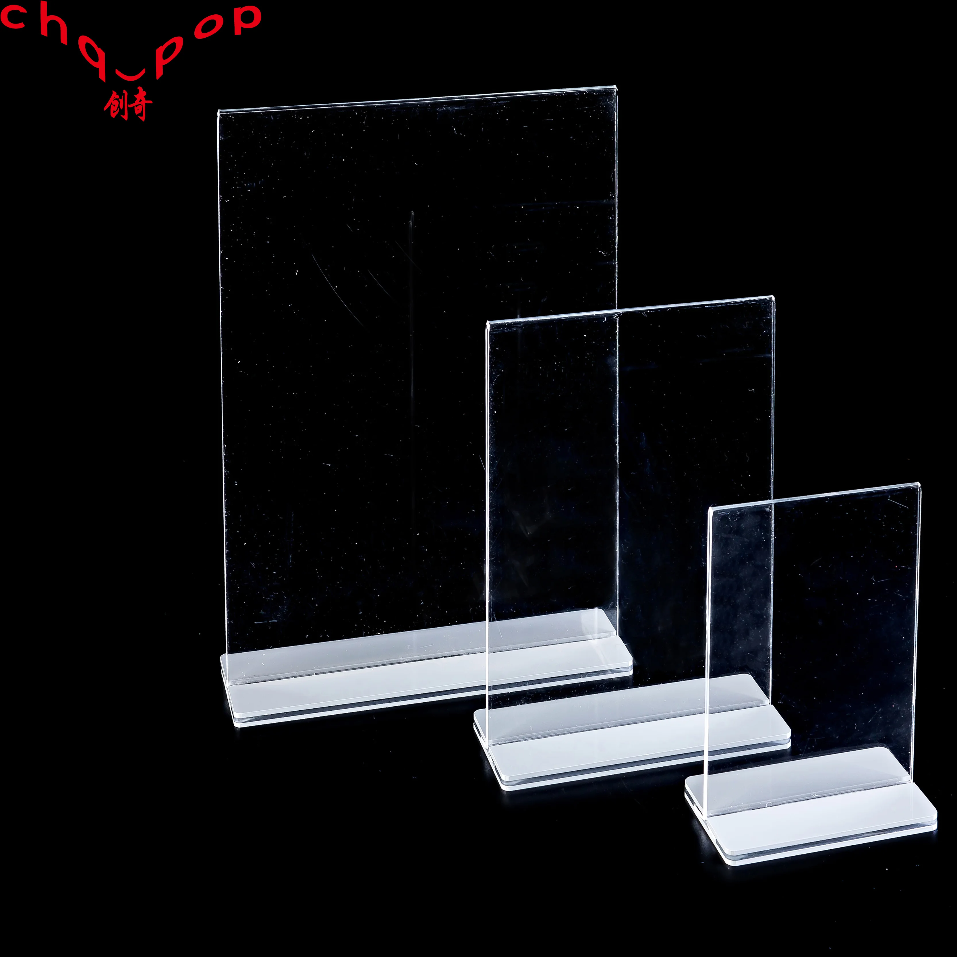 Top Quality Different Size Acrylic Tabletop Menu Display Stand