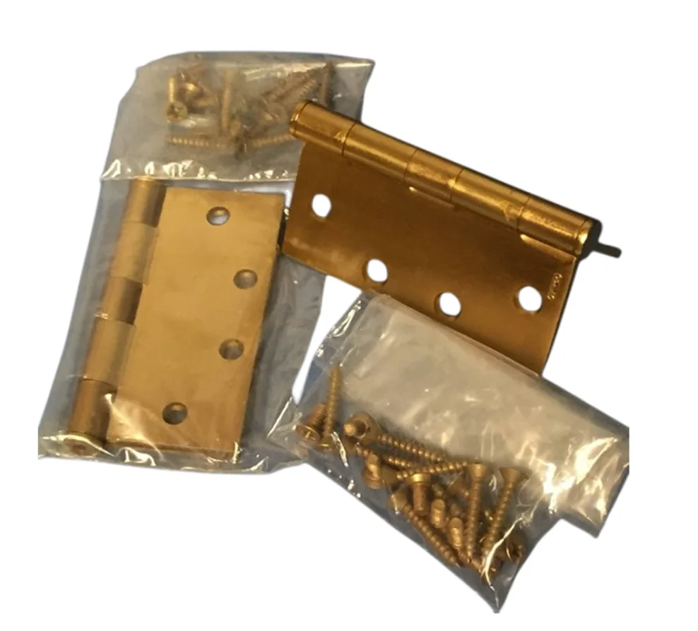 wholesale price square corner stainless steel 2bb bearing door hinges for 3x2.5 gold colour factory