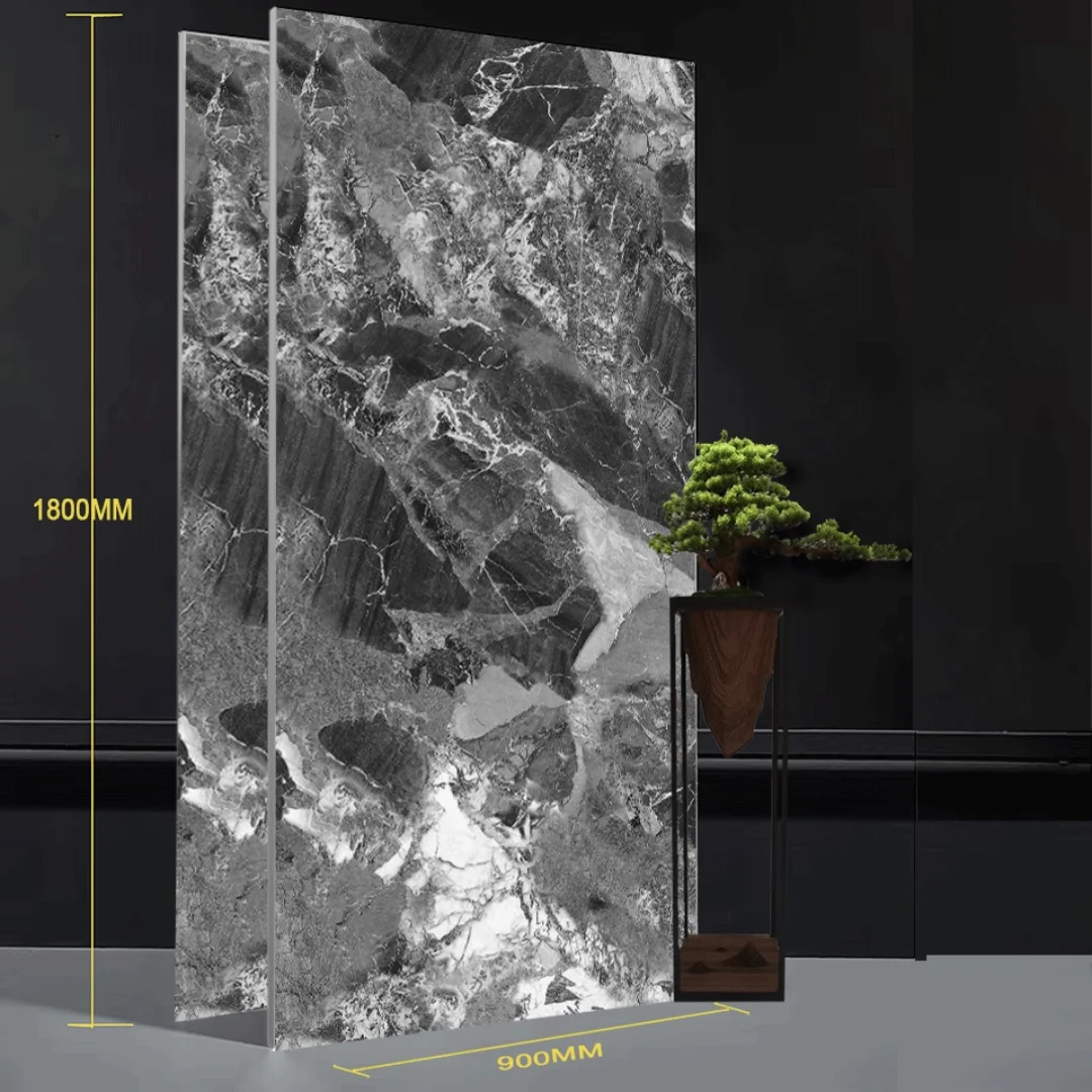 Luxury Tiles For Bathroom Black Color Slab Wall Tile Italian Design ...