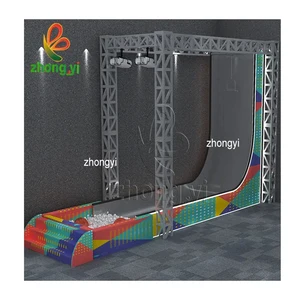 Interactive Indoor Trampoline Park Attraction Playground Crazy Challenge Slide for Kids and Adults