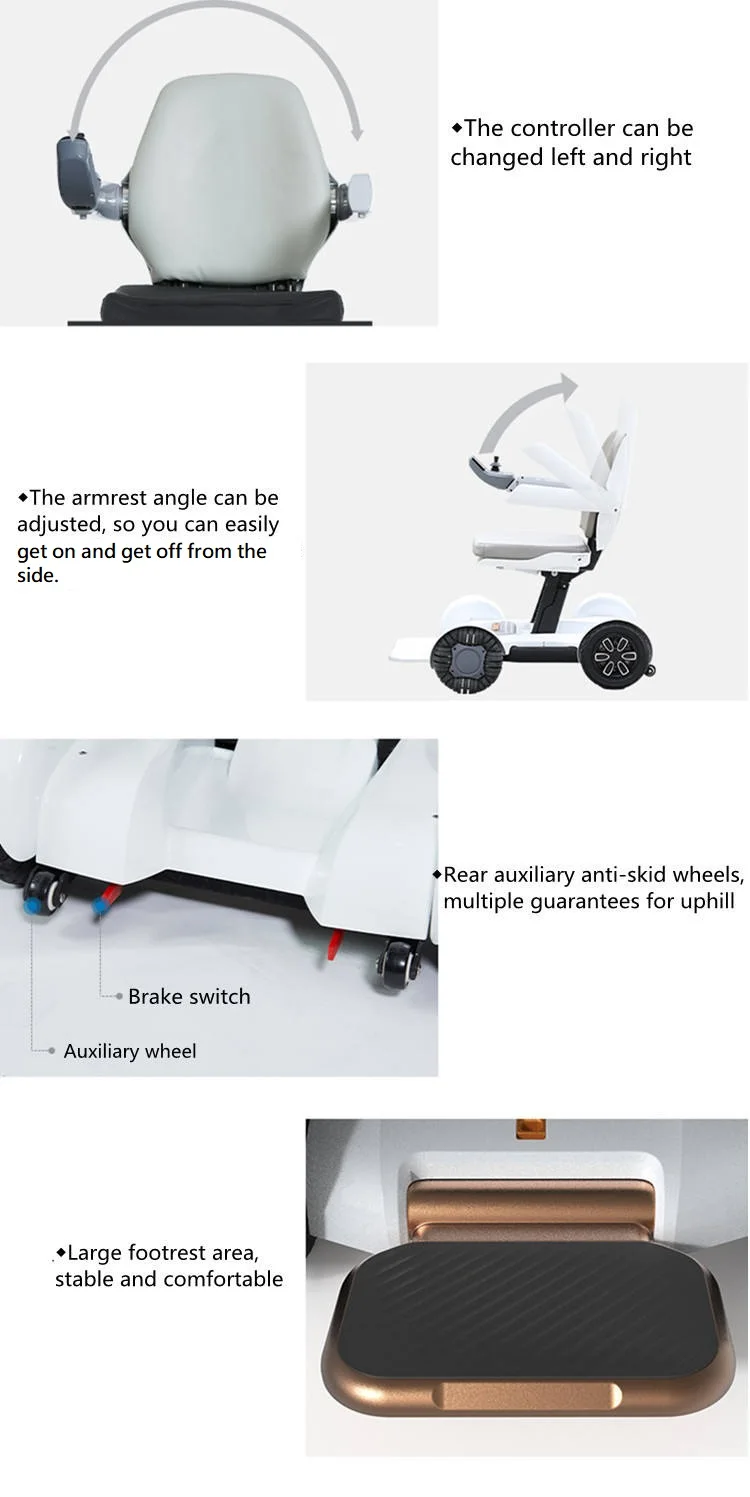 Mecanum Universal Wheel Handicapped Wheelchair Automatic Folding