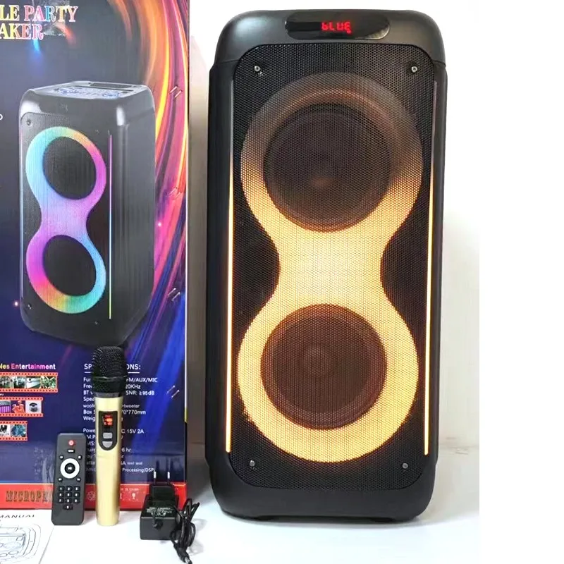 RX-8288 BT Speaker - Dual 8 Inch Horn, Portable & Waterproof