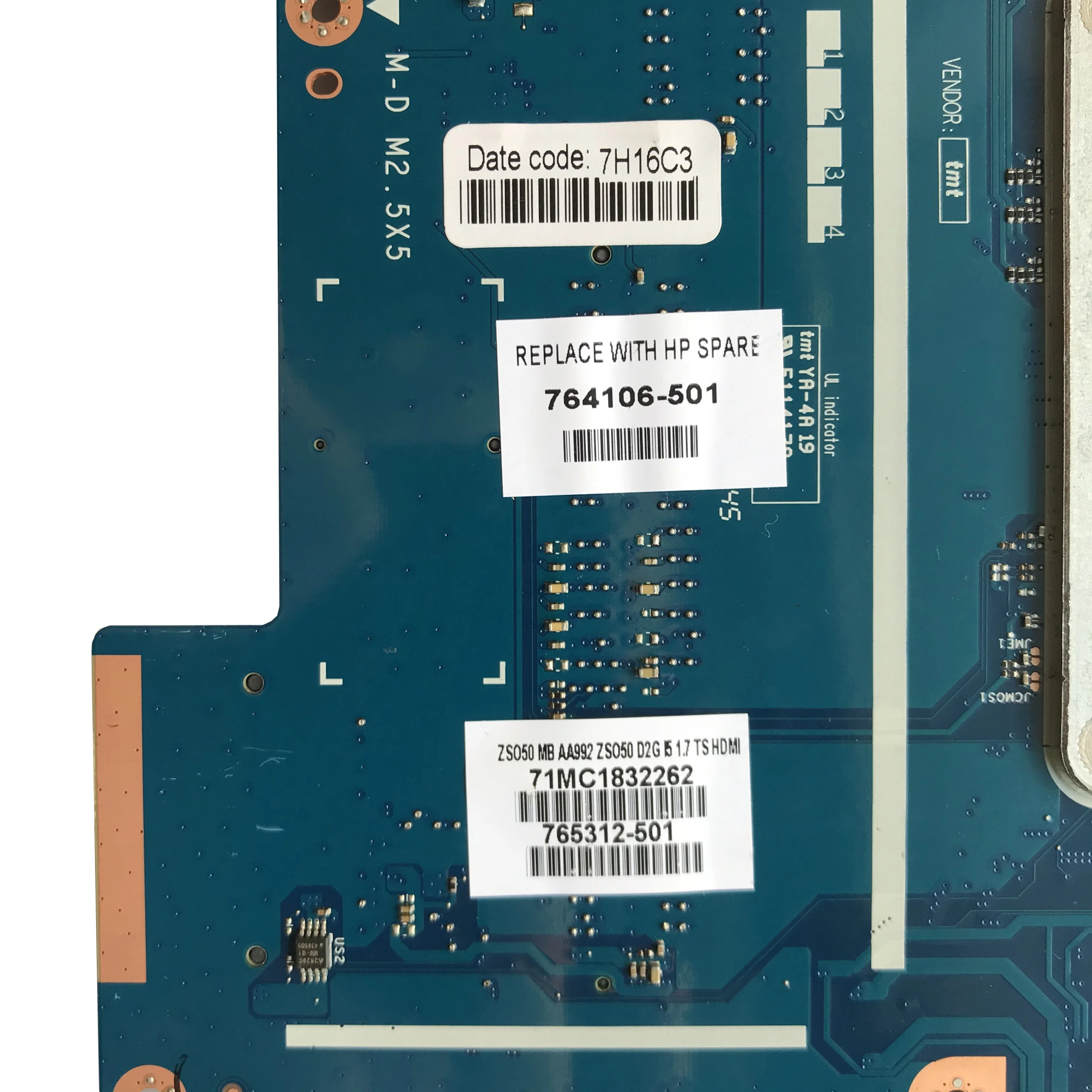 Для струйного принтера HP 15-R Материнская плата ноутбука 764106-501 764106-001 аккумулятор большой емкости ZS050 LA-A992P SR1EF с I5-4210U 820 м 2 Гб Мб 100% тестирование Быстрая доставка