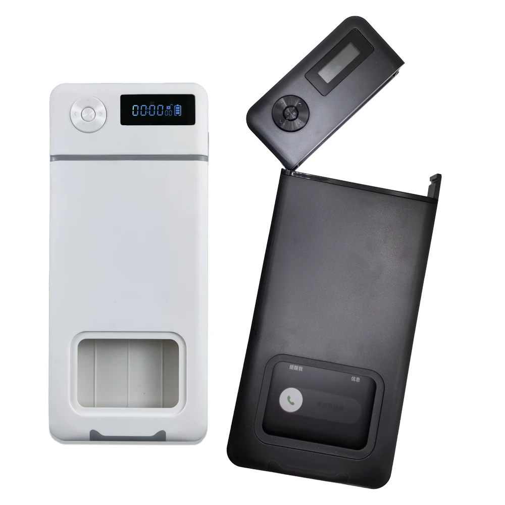 Boîte De Verrouillage Pour Téléphone Avec Minuterie - Conteneur à Timer Pour Réduire Le Temps D'Écran - Alliage D'Aluminium Résistant - Pour Étude, Productivité, Auto-contrôle - 4