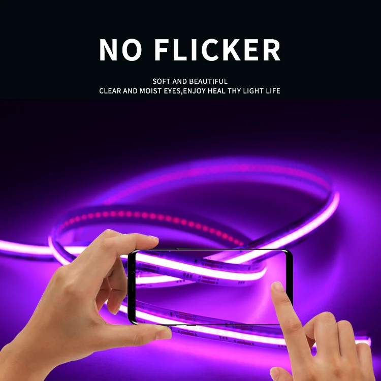 LED Color Dam Type cob led strip light 5v 12v 24v RGB flexible COB led strip light